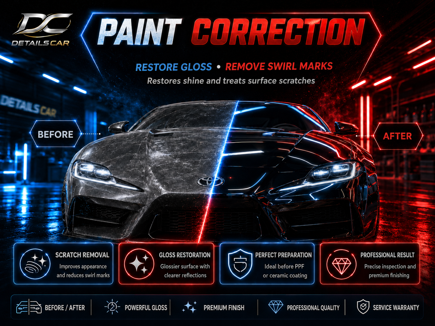 Professional paint correction
