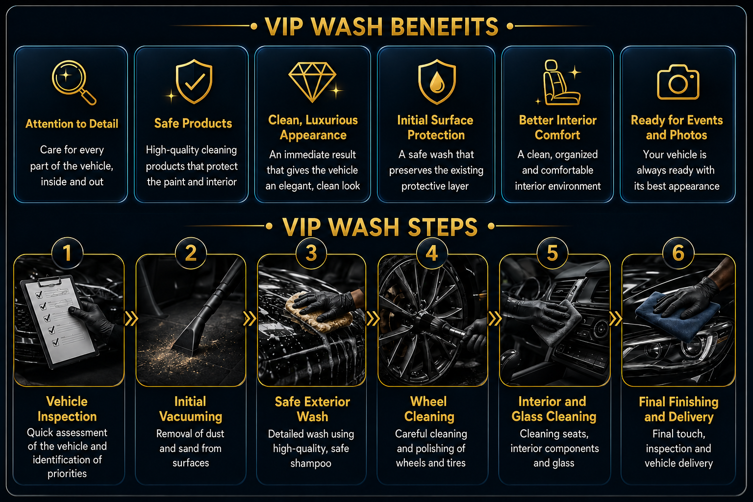 VIP car wash benefits and process