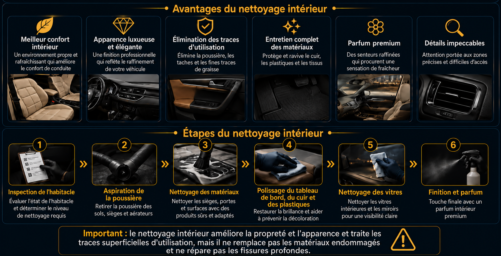 Avantages et étapes du detailing intérieur professionnel
