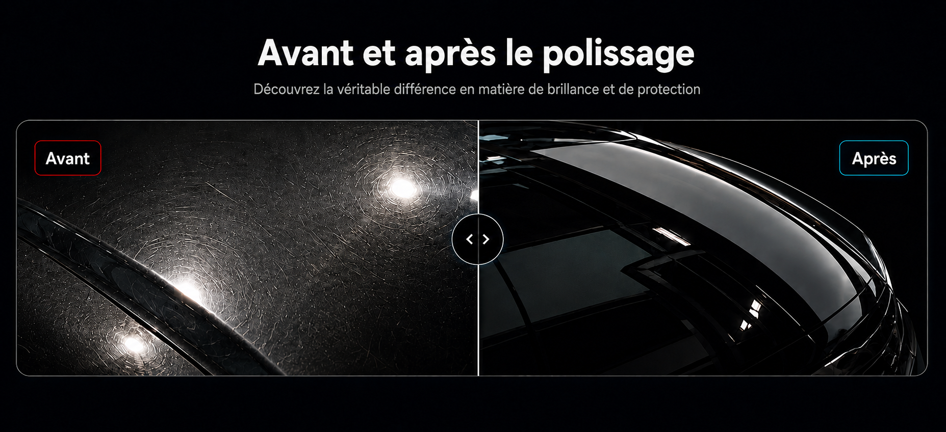 Avant et après le polissage professionnel