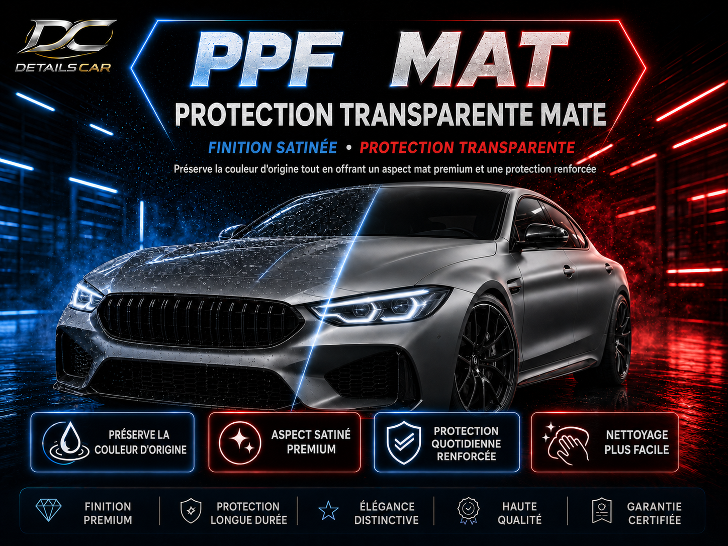 Protection PPF transparente mate