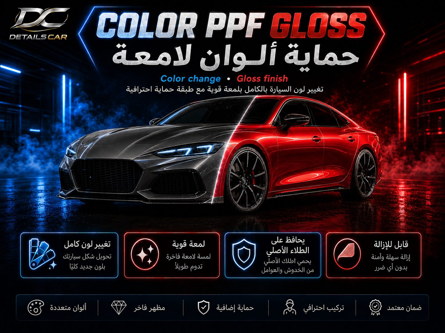حماية ألوان لامعة